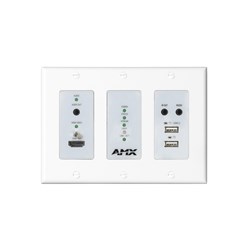AMX NMX-DEC-N2625D-WP 4K60 AV-A Decoder Wall Plate with Dante